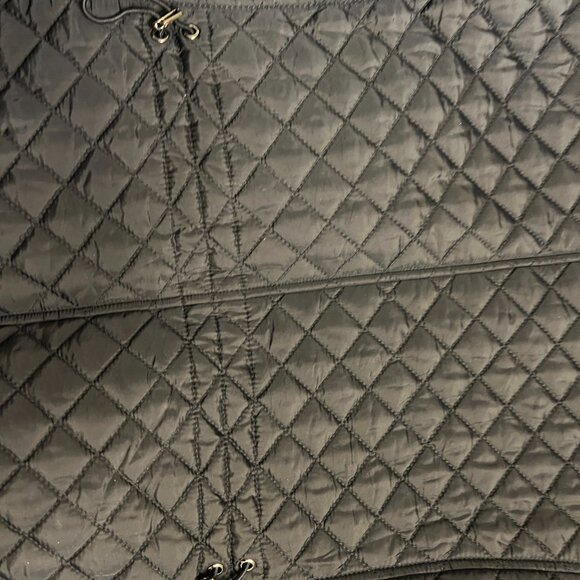 Hobbs London Quilt Quilted Coat Jacket Blue navy 12 large pocket silver zipper - Picture 9 of 14